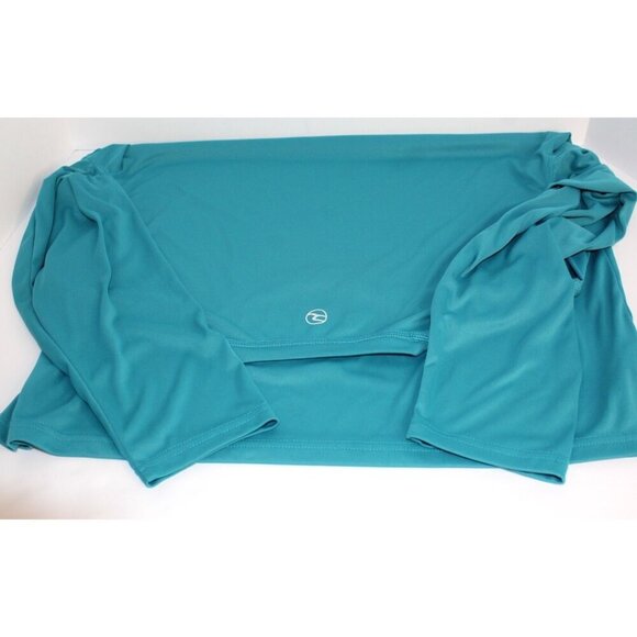 Reel‎ Life Fishing Rash Guard Swim Shirt Mens XL Teal Graphic Long Sleeve Travel - Picture 7 of 8
